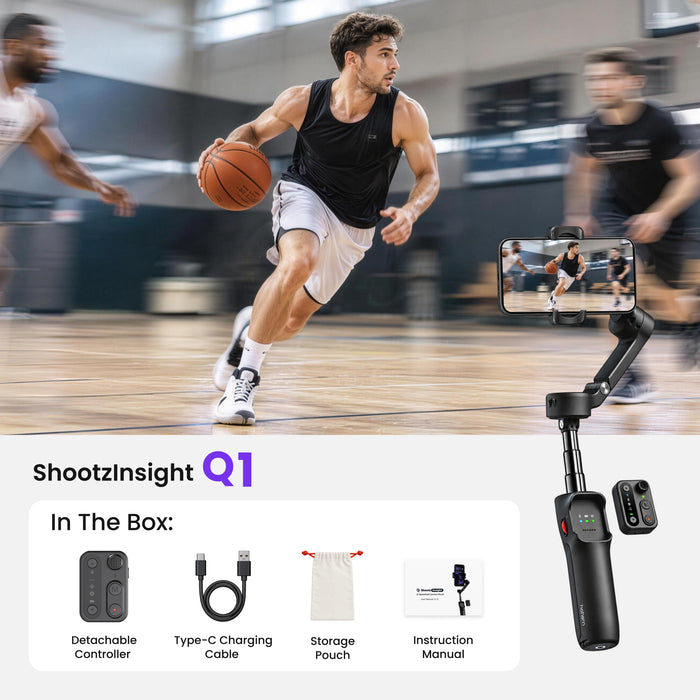 Shootz Q1 籃球自動追蹤套組＋AI 分析 App